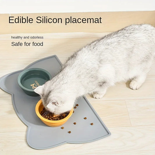 Cat Toilet Mat Waterproof Solid Color Silicone Pet Feeding Mat for Cats and Dogs Cleaner Cats Sand Carpet Sandbox Bed Rug Litter