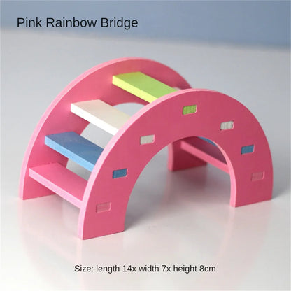 Hamster Slide Swing Seesaw Toy Pet Hamster House Villa Cage Ladder Exercise Toy For Hamster Mouse Rat Guinea Pig Assembled Toys