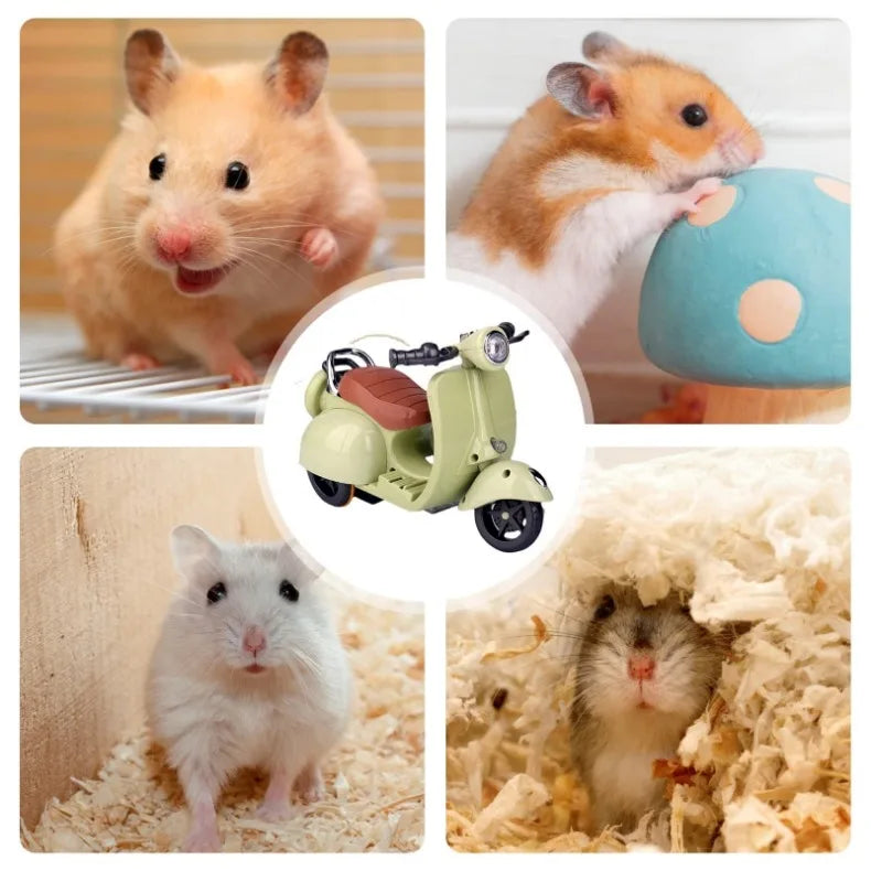 Hamster Motorcycle Toy Motorcycle Guinea Pet Rat Toy for Dwarf Syrian Hamster Mice Mouse Gerbil Rat or Other Small Pets
