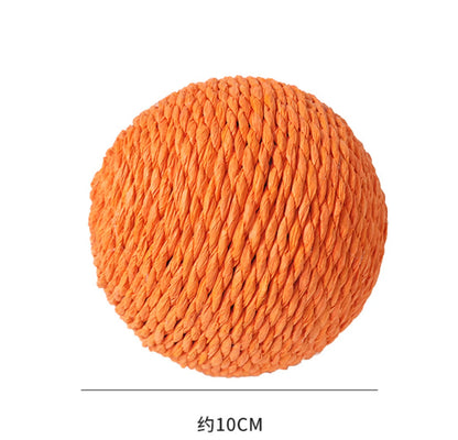 10CM Interactive Sisal Cat Scratching Ball Toy For Kitten Teeth Cleaning Anti Bite Cat Ball Sounding Toy Pet Supplies