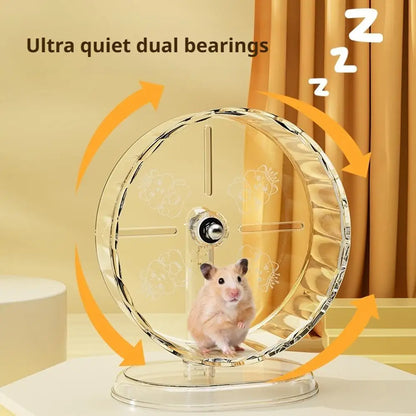 Silent Hamster Wheel Quiet Spinner Small Animals Running Exercise Wheels With Height Adjustable Stand For Syrian Dwarf Hamsters