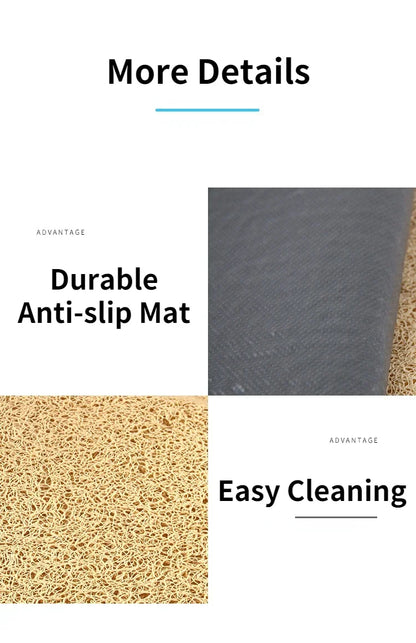 Waterproof Pet Litter Mat High Resilience Fiber Cat Layer Small Dog Feeding Pads Trapping Box Product Non-slip Cats Accessories