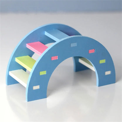 Hamster Slide Swing Seesaw Toy Pet Hamster House Villa Cage Ladder Exercise Toy For Hamster Mouse Rat Guinea Pig Assembled Toys