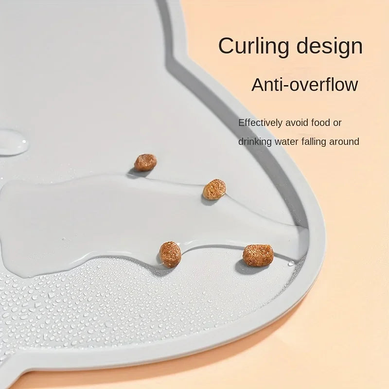 Cat Toilet Mat Waterproof Solid Color Silicone Pet Feeding Mat for Cats and Dogs Cleaner Cats Sand Carpet Sandbox Bed Rug Litter