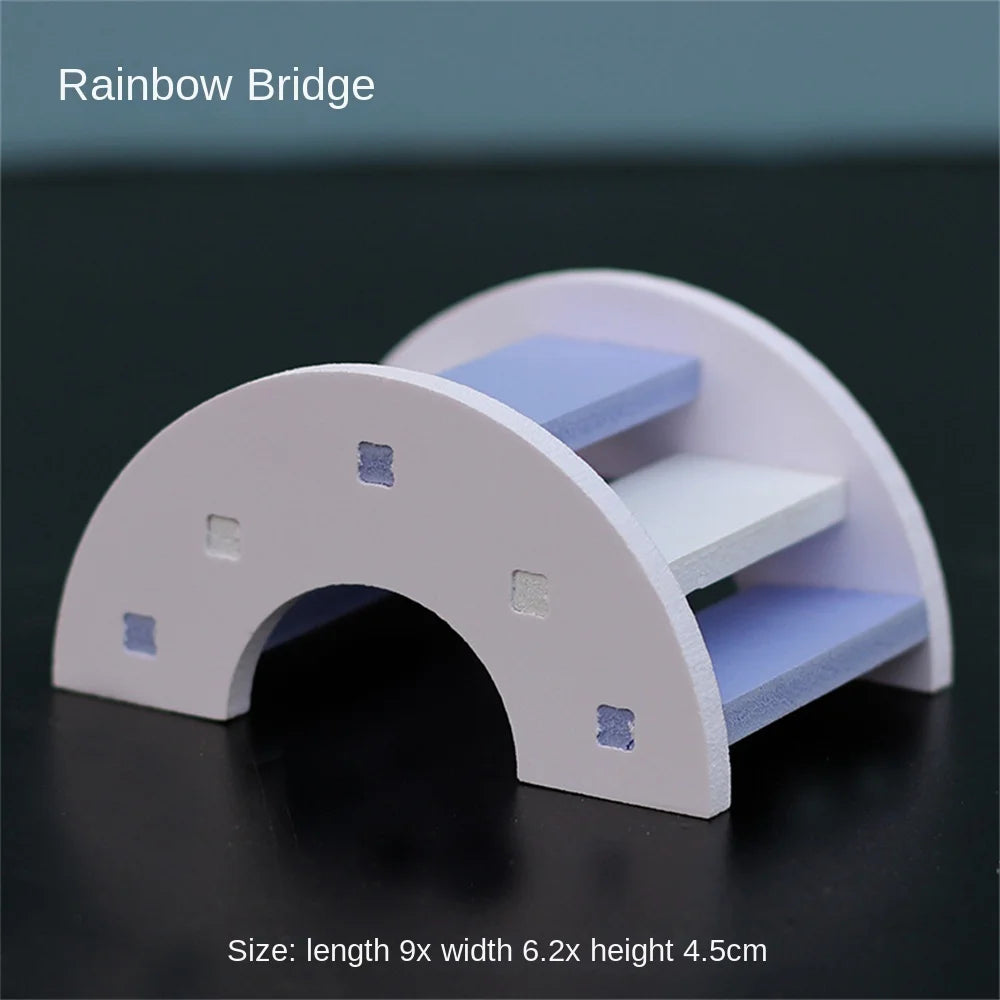 Hamster Slide Swing Seesaw Toy Pet Hamster House Villa Cage Ladder Exercise Toy For Hamster Mouse Rat Guinea Pig Assembled Toys