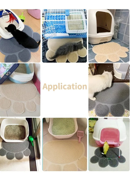 Waterproof Pet Litter Mat High Resilience Fiber Cat Layer Small Dog Feeding Pads Trapping Box Product Non-slip Cats Accessories