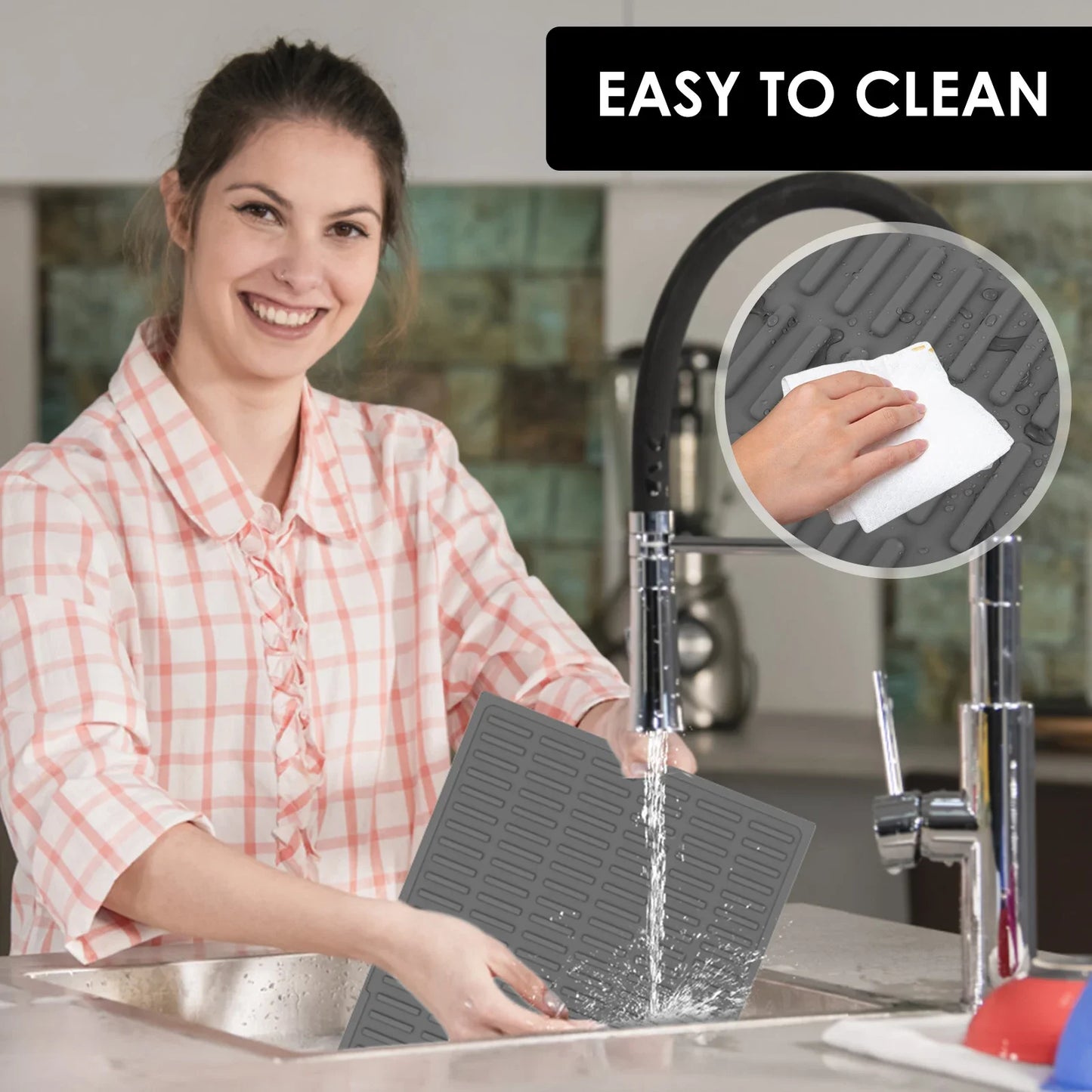 Silicone Cat Litter Mat Waterproof Kitty Litter Trapping Mat Nonslip Single Layer Cat Box Litter Catcher Mat Pet Clean Supplies