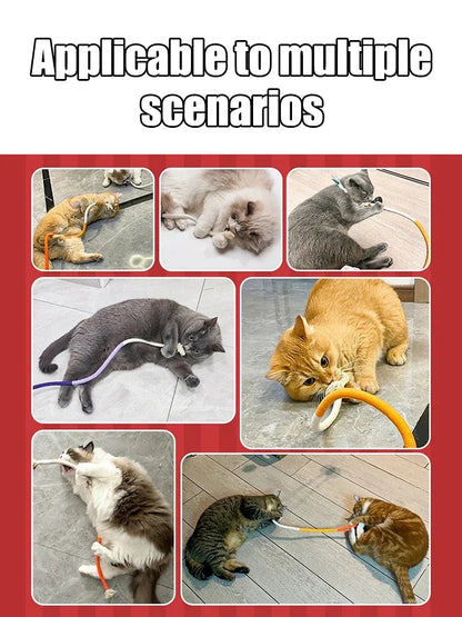1PC Cat Toys Chew Rope Safe Teeth Cleaning Toy for Indoor Kittens, Interactive Cat Nip Kitty Toys for All Breeds