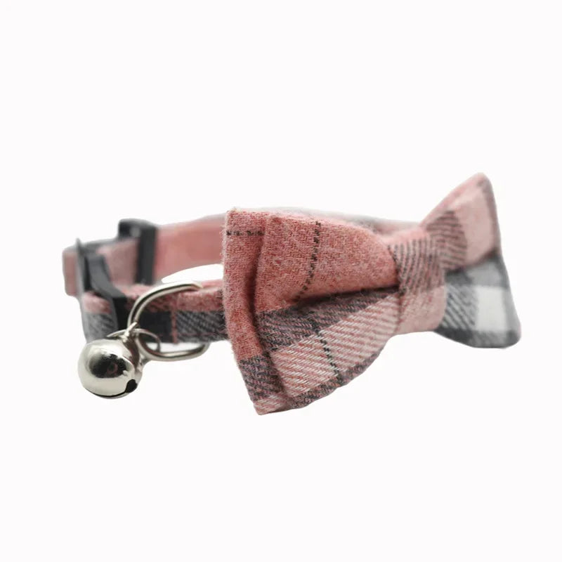 1PC Cute Cat Collar Small Puppy Cat Dog Collars Bow Kitten Collar Bowknot Necklace with Bell for Dog Cat Chihuahua Pet Supplies