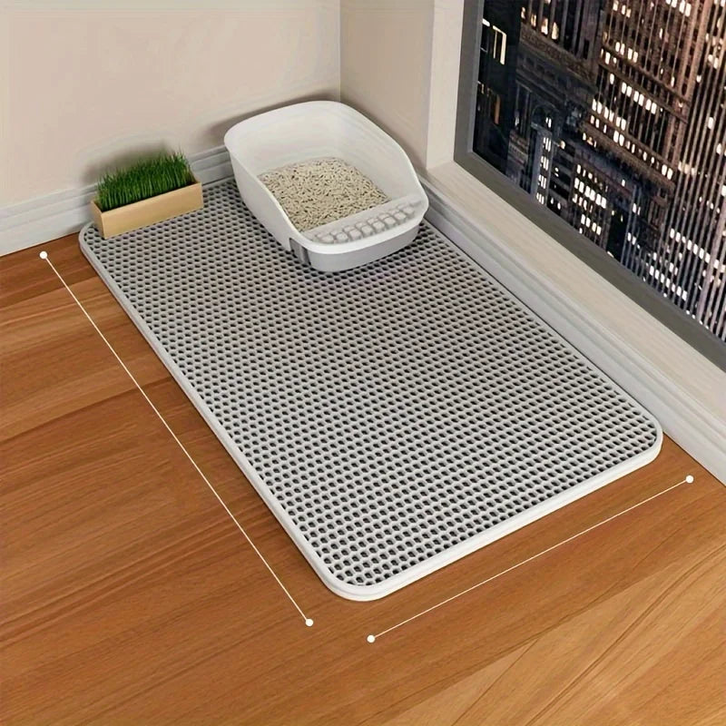 Hot Sale New Cat Litter Mat Double Layer Waterproof Urine Proof Trapping Mat Easy to Clean Non-Slip Toilet Pad Cat Scratch Pad