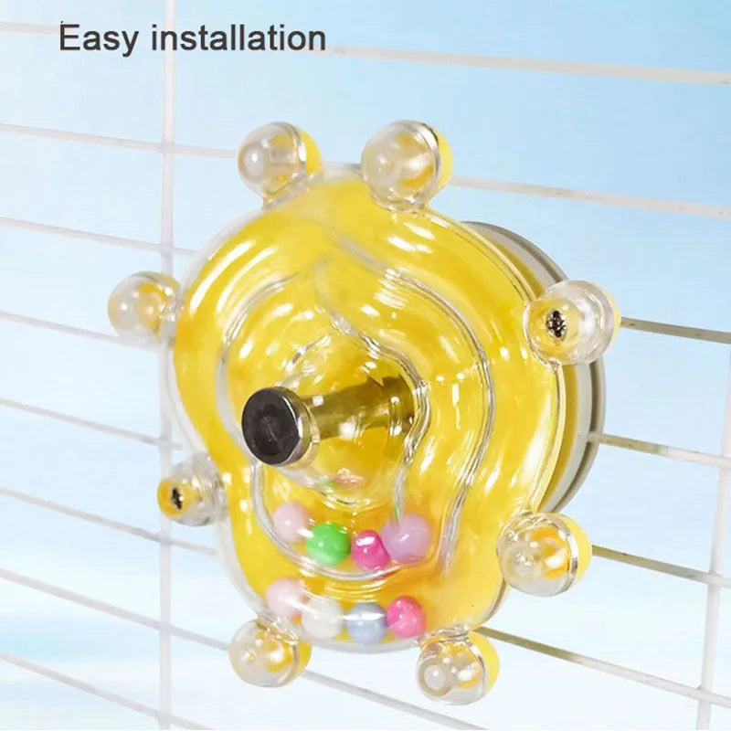 Interactive Parrot Toy Bird Cage Toy for Parrots Rotating Treat Dispenser,  for Mental Stimulation and Entertainment