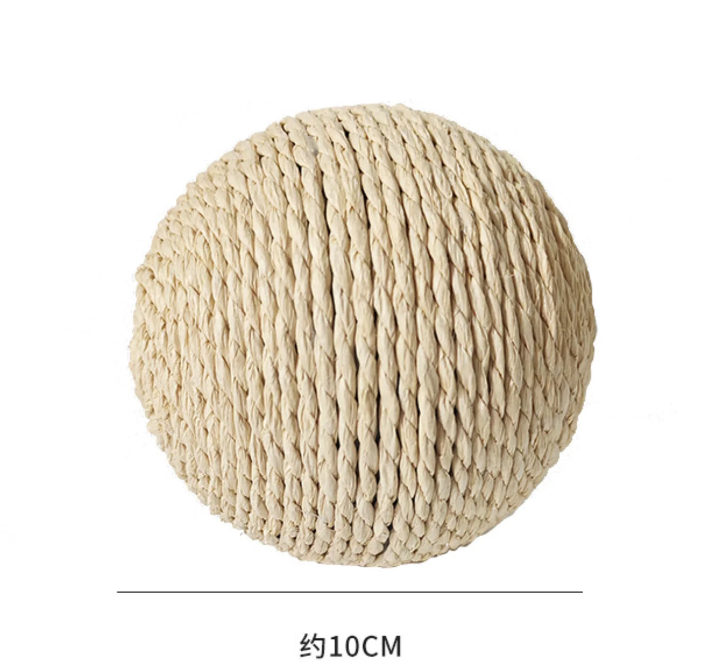 10CM Interactive Sisal Cat Scratching Ball Toy For Kitten Teeth Cleaning Anti Bite Cat Ball Sounding Toy Pet Supplies