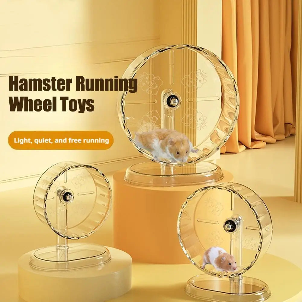 Silent Hamster Wheel Quiet Spinner Small Animals Running Exercise Wheels With Height Adjustable Stand For Syrian Dwarf Hamsters
