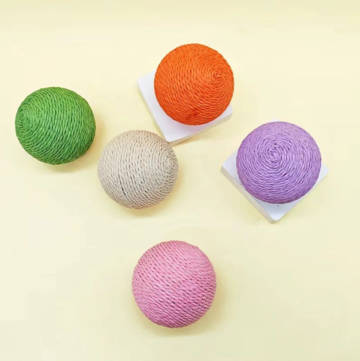 10CM Interactive Sisal Cat Scratching Ball Toy For Kitten Teeth Cleaning Anti Bite Cat Ball Sounding Toy Pet Supplies