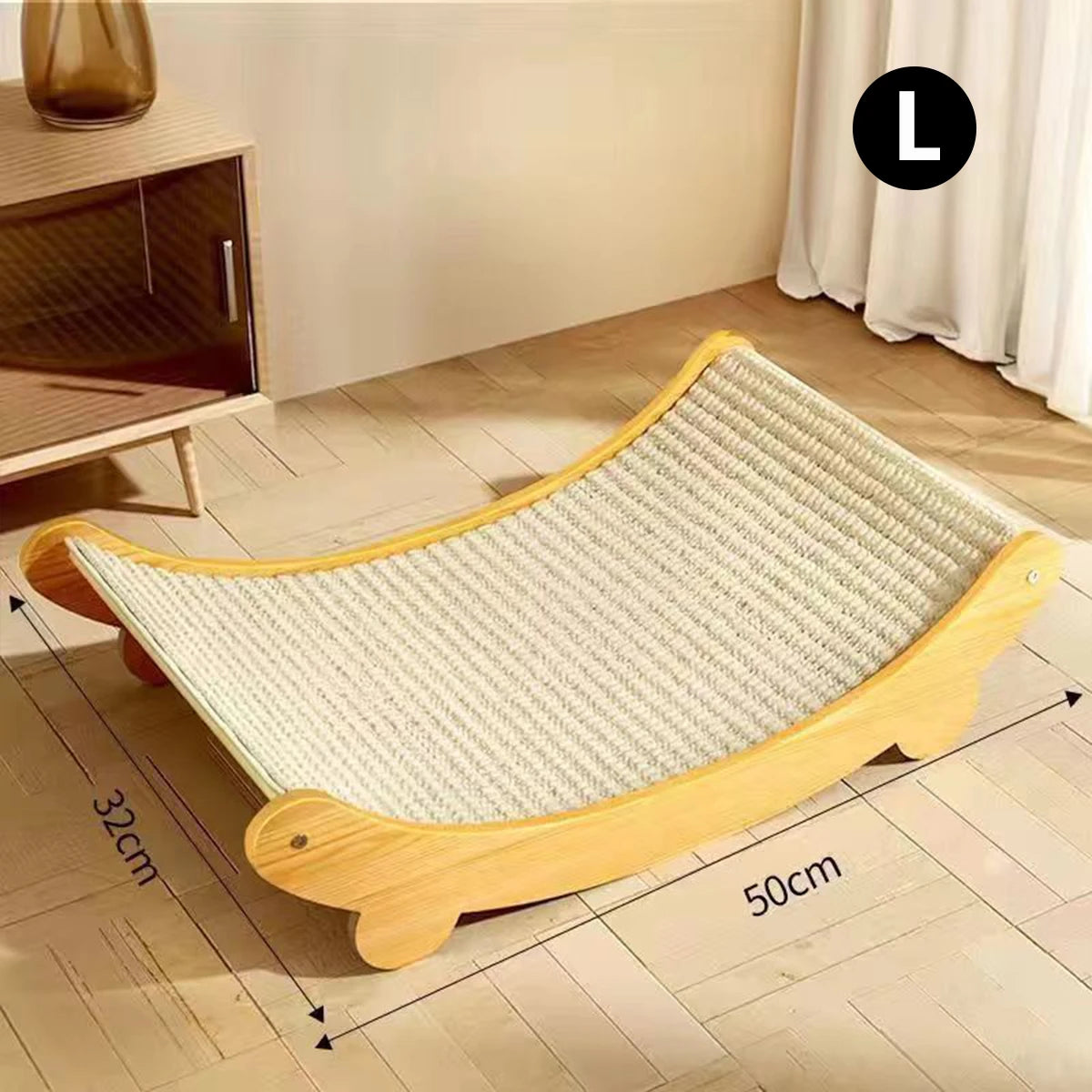 Wooden Cat Scratching Pads Multifuction Cats Sleeping Bed Detachable Wear-resistant Cat Scratch Board Kitten Grinding Cats Toys