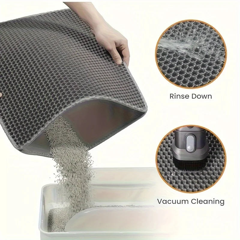 Hot Sale New Cat Litter Mat Double Layer Waterproof Urine Proof Trapping Mat Easy to Clean Non-Slip Toilet Pad Cat Scratch Pad