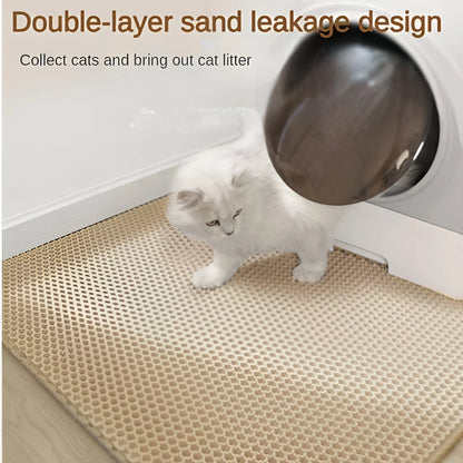 120X70CM Cat Sandbox Mat Cat Toilet Mat Non-slip Cat Litter Box Filter Mat Double layer Wear Resistant Big alfombra arenero gato