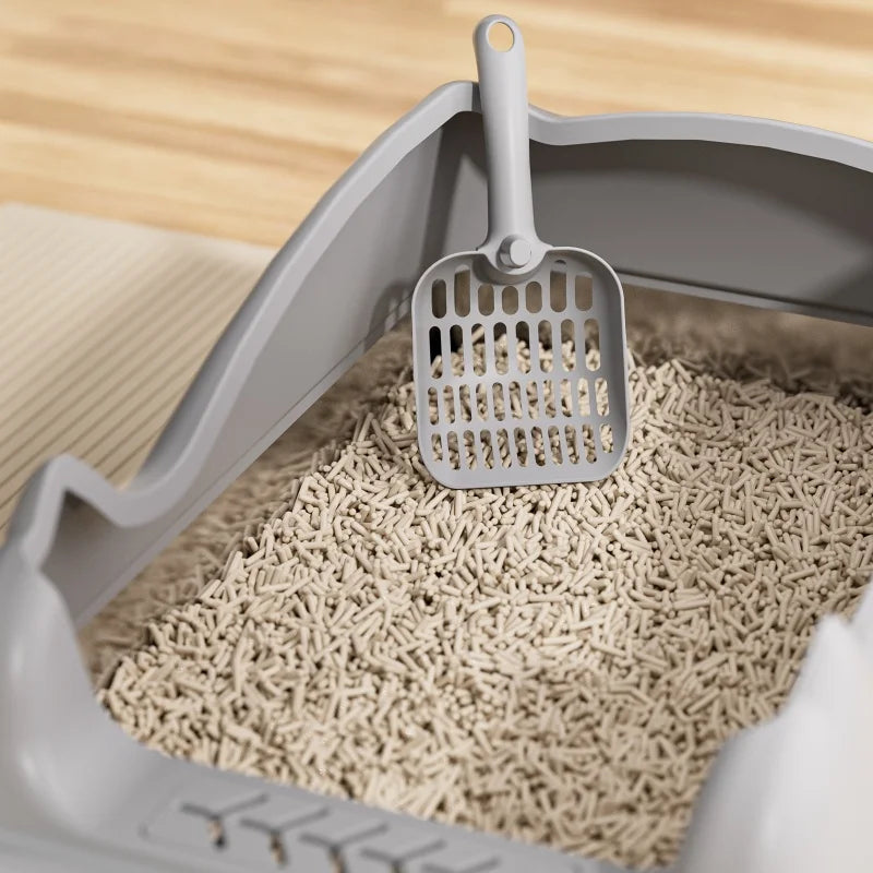 60CM Stainless steel cat litter box  Semi Enclosed Leak proof and odor proof Easy to clean Suitable for multi cat households