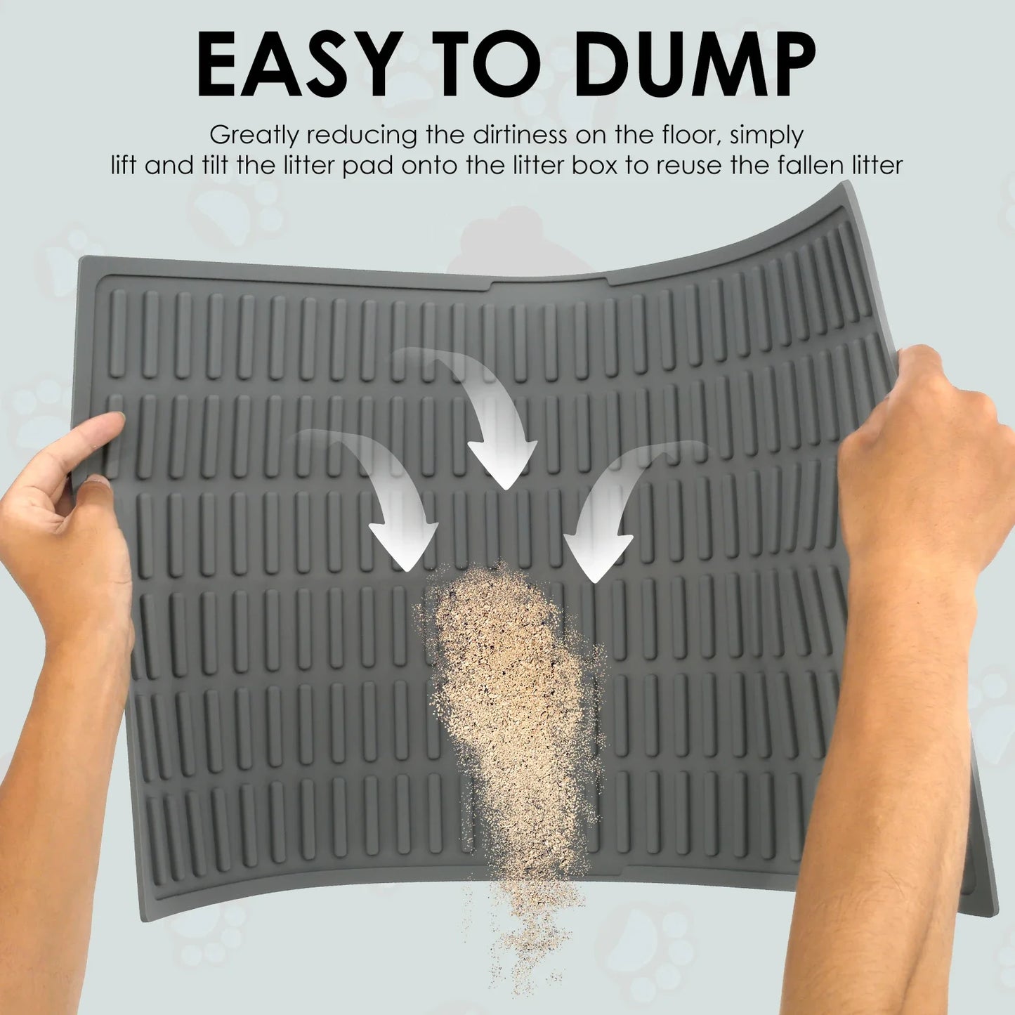 Silicone Cat Litter Mat Waterproof Kitty Litter Trapping Mat Nonslip Single Layer Cat Box Litter Catcher Mat Pet Clean Supplies