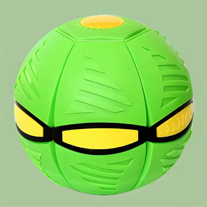 Pet Outdoor Fun Toys UFO Ball Magic Deformation Bouncing Ball Without LED Light Flying Puppy Toy Decompression Gift