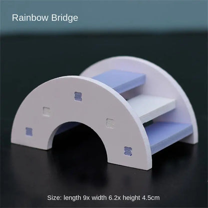 Hamster Slide Swing Seesaw Toy Pet Hamster House Villa Cage Ladder Exercise Toy For Hamster Mouse Rat Guinea Pig Assembled Toys