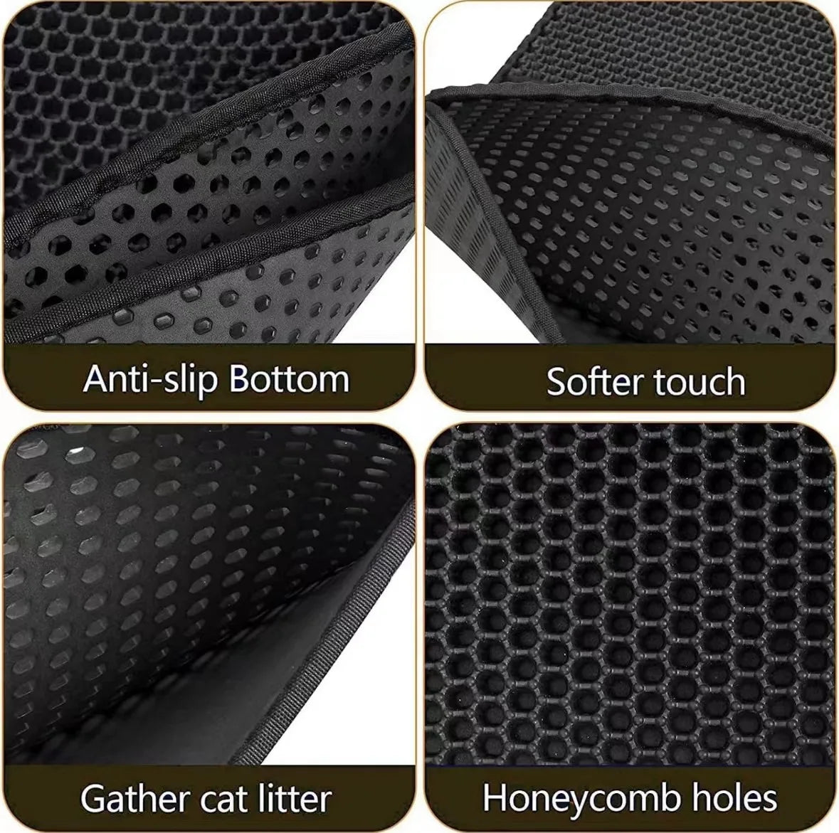 120X70CM Cat Sandbox Mat Cat Toilet Mat Non-slip Cat Litter Box Filter Mat Double layer Wear Resistant Big alfombra arenero gato