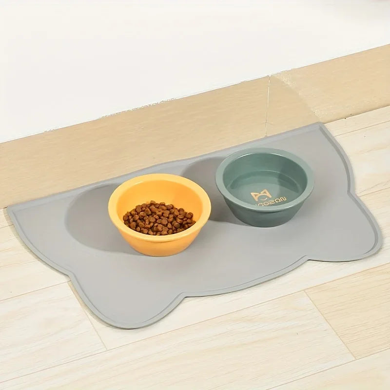 Cat Toilet Mat Waterproof Solid Color Silicone Pet Feeding Mat for Cats and Dogs Cleaner Cats Sand Carpet Sandbox Bed Rug Litter