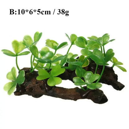 Plastic Artificial Turtle Tree Trunk Driftwood Aquarium Fish Tank Reptile Cylinder Making Roots Plant Wood Decoration Ornament