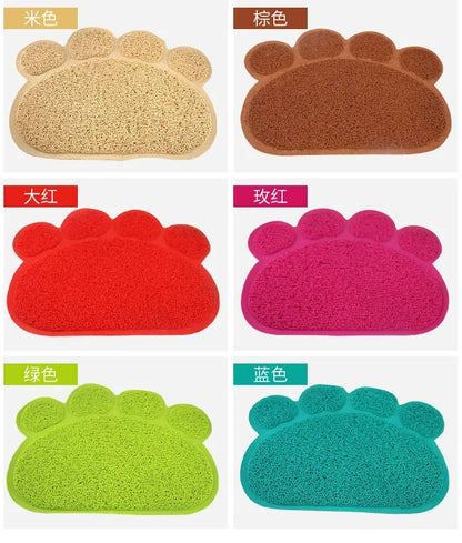 Waterproof Pet Litter Mat High Resilience Fiber Cat Layer Small Dog Feeding Pads Trapping Box Product Non-slip Cats Accessories