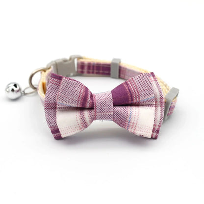 1PC Cute Cat Collar Small Puppy Cat Dog Collars Bow Kitten Collar Bowknot Necklace with Bell for Dog Cat Chihuahua Pet Supplies