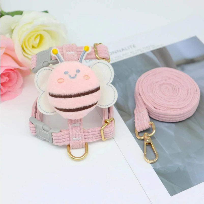 Cat Dog Harness Leash Set for Small Dogs Adjustable Puppy Harness Vest French Bulldog Chihuahua Pug Outdoor Walking Lead Leash