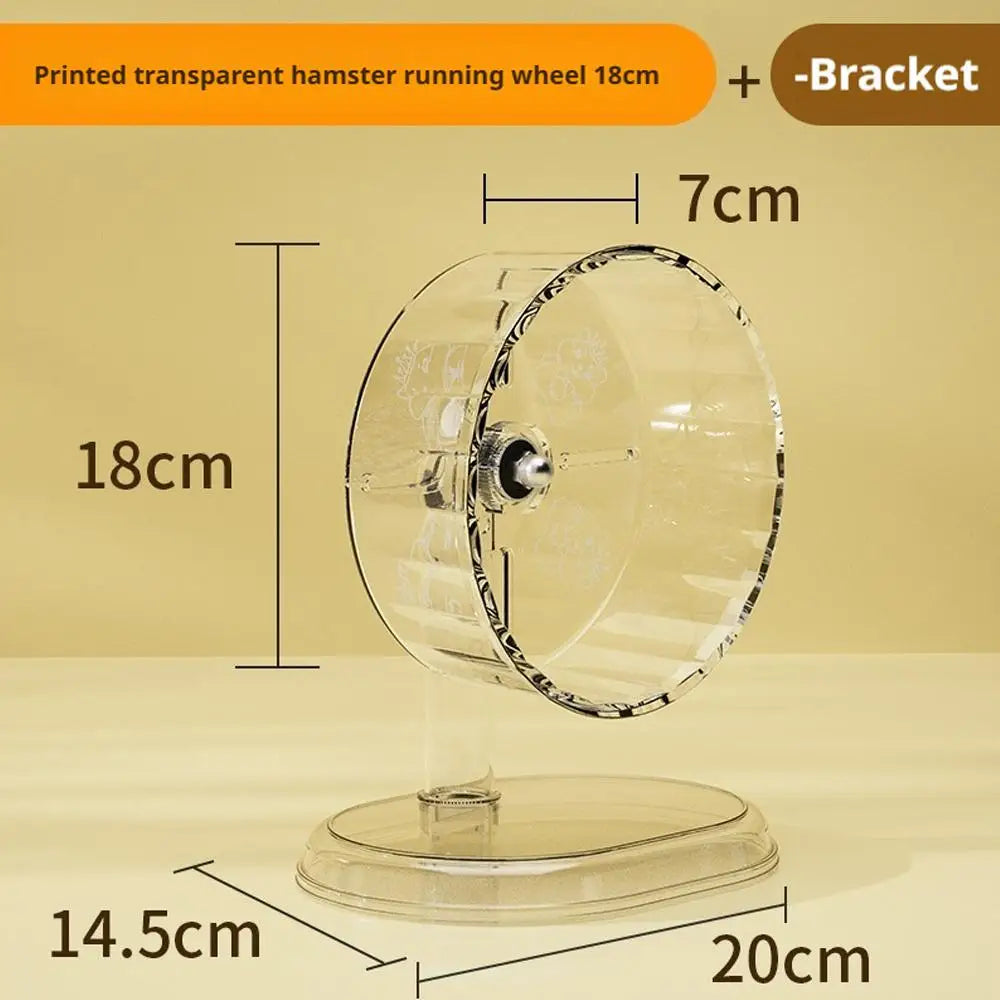 Silent Hamster Wheel Quiet Spinner Small Animals Running Exercise Wheels With Height Adjustable Stand For Syrian Dwarf Hamsters