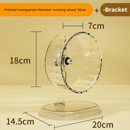 Silent Hamster Wheel Quiet Spinner Small Animals Running Exercise Wheels With Height Adjustable Stand For Syrian Dwarf Hamsters