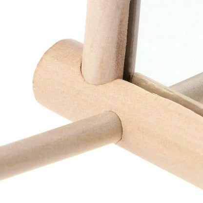 Bird Mirror Wooden Interactive Play Toy With Perch For Small Parrot Budgies Parakeet Cockatiel Conure Lovebird Cage Accessories