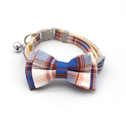 1PC Cute Cat Collar Small Puppy Cat Dog Collars Bow Kitten Collar Bowknot Necklace with Bell for Dog Cat Chihuahua Pet Supplies