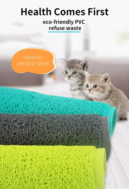 Waterproof Pet Litter Mat High Resilience Fiber Cat Layer Small Dog Feeding Pads Trapping Box Product Non-slip Cats Accessories
