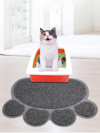 Waterproof Pet Litter Mat High Resilience Fiber Cat Layer Small Dog Feeding Pads Trapping Box Product Non-slip Cats Accessories