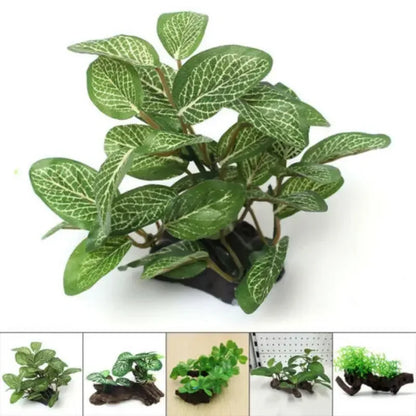 Plastic Artificial Turtle Tree Trunk Driftwood Aquarium Fish Tank Reptile Cylinder Making Roots Plant Wood Decoration Ornament