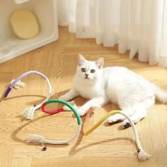 1PC Cat Toys Chew Rope Safe Teeth Cleaning Toy for Indoor Kittens, Interactive Cat Nip Kitty Toys for All Breeds