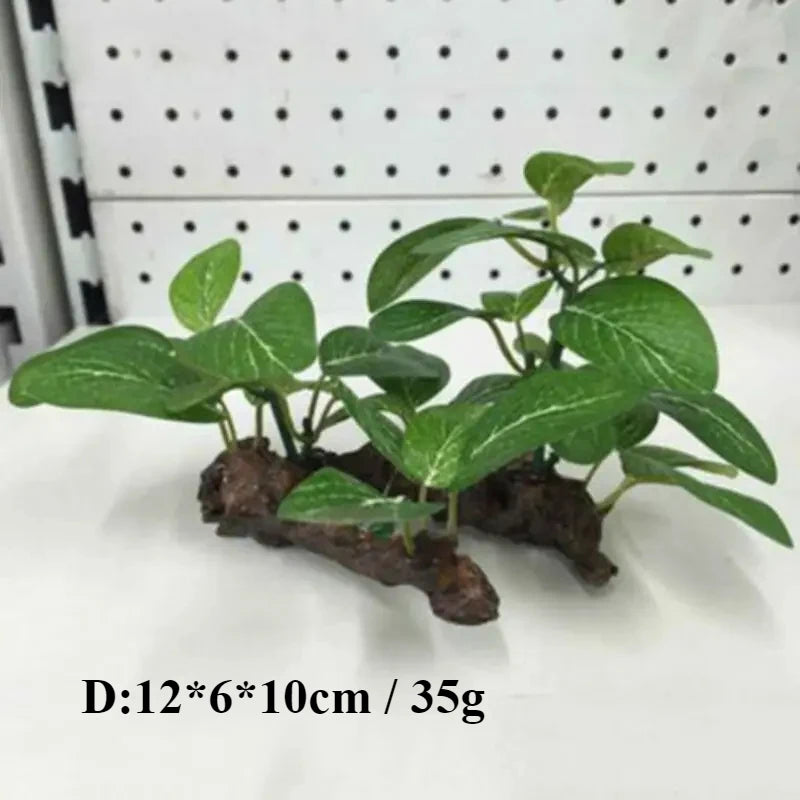 Plastic Artificial Turtle Tree Trunk Driftwood Aquarium Fish Tank Reptile Cylinder Making Roots Plant Wood Decoration Ornament