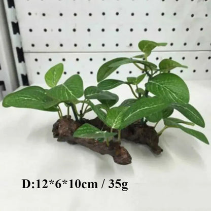 Plastic Artificial Turtle Tree Trunk Driftwood Aquarium Fish Tank Reptile Cylinder Making Roots Plant Wood Decoration Ornament