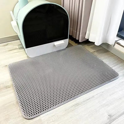 120X70CM Cat Sandbox Mat Cat Toilet Mat Non-slip Cat Litter Box Filter Mat Double layer Wear Resistant Big alfombra arenero gato
