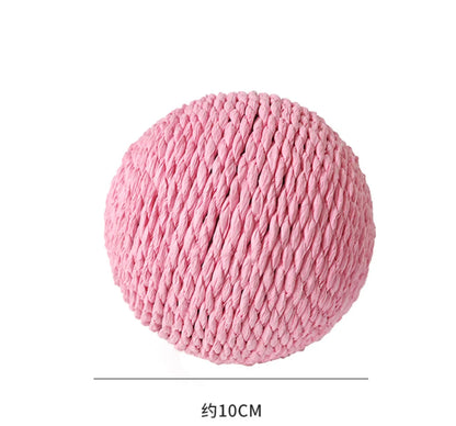 10CM Interactive Sisal Cat Scratching Ball Toy For Kitten Teeth Cleaning Anti Bite Cat Ball Sounding Toy Pet Supplies