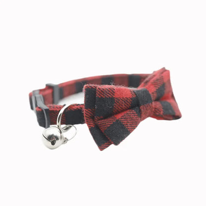 1PC Cute Cat Collar Small Puppy Cat Dog Collars Bow Kitten Collar Bowknot Necklace with Bell for Dog Cat Chihuahua Pet Supplies