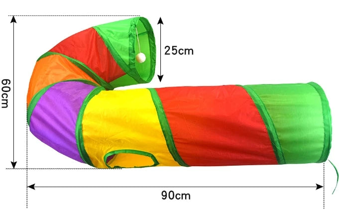 cat play tunnel interactive toy,hide and seek tunnel, portable&collapsible pop up cat tunnel for cats' instinct