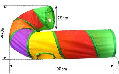 cat play tunnel interactive toy,hide and seek tunnel, portable&collapsible pop up cat tunnel for cats' instinct