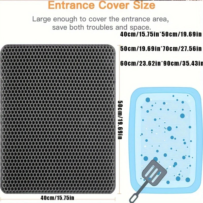 Hot Sale New Cat Litter Mat Double Layer Waterproof Urine Proof Trapping Mat Easy to Clean Non-Slip Toilet Pad Cat Scratch Pad