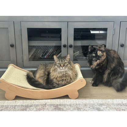 Wooden Cat Scratching Pads Multifuction Cats Sleeping Bed Detachable Wear-resistant Cat Scratch Board Kitten Grinding Cats Toys