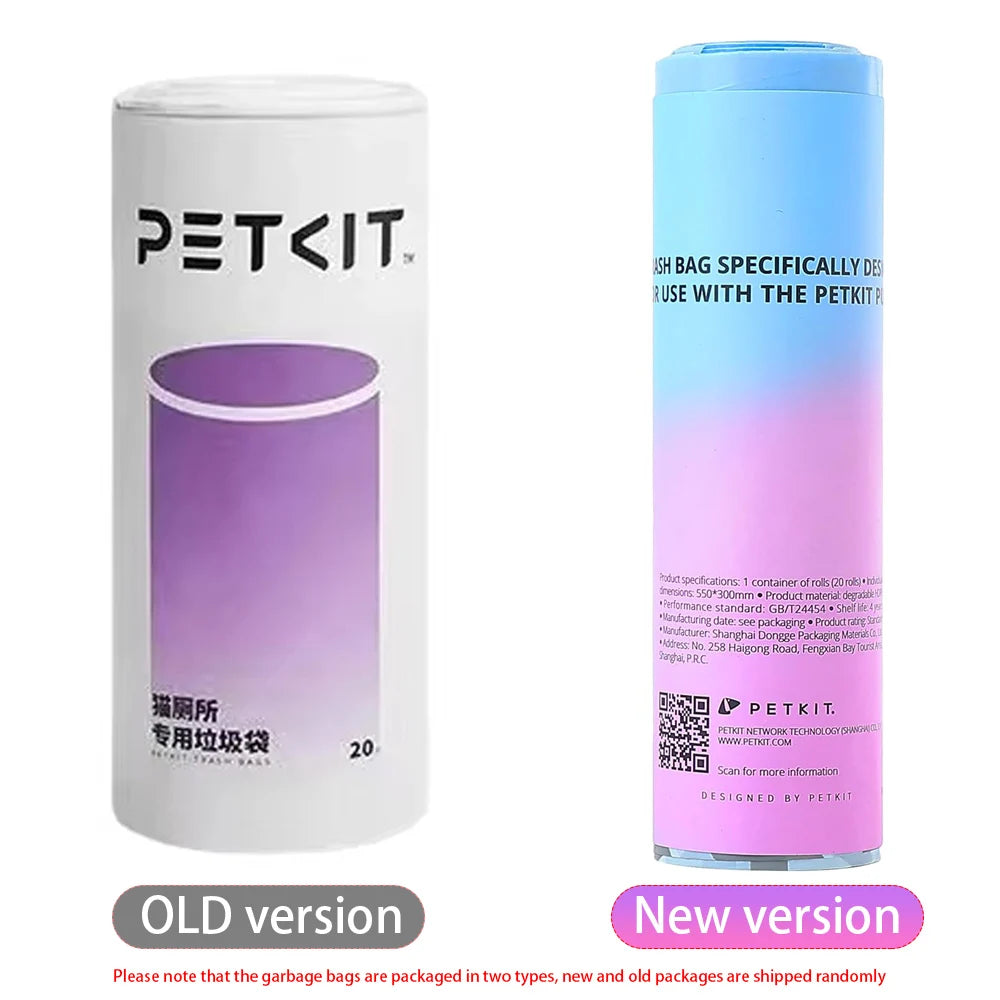 PETKIT PuraX PuraMax Replaced Waste Bags1-5 Rolls, Portable Cat Litter Waste Receptacles Bags for Self-Cleaning Cat Litter Box