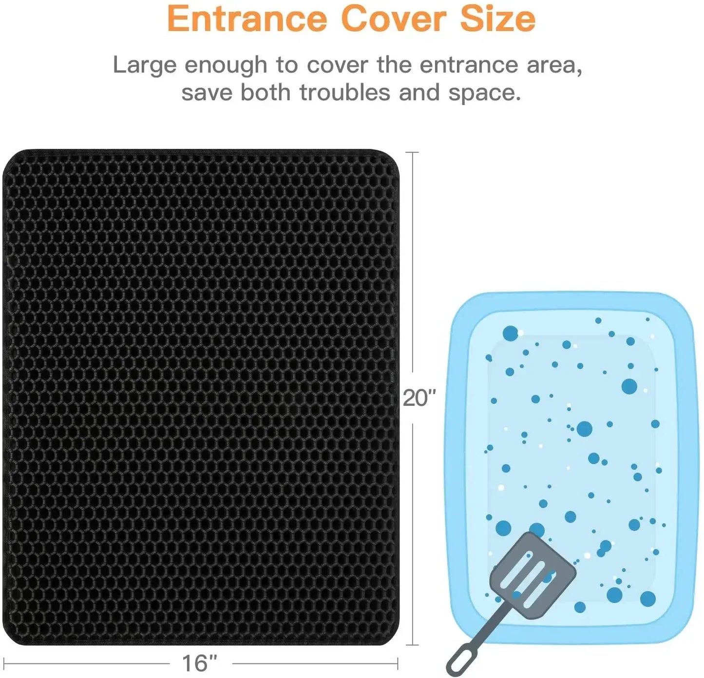 60CMX90CM Cat Litter Mat Waterproof Double Layer Pet  Pet Toilet Cat Mat Nonslip Sand Cat Washable Mat Pet Clean